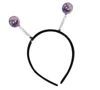 Saiyana Diadema elástica con bola de primavera para mujeres y niñas (rosa)