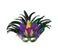 Saiyana Diadema elástica con plumas para mujer, con banda elástica para fiestas de carnaval y eventos especiales (color)