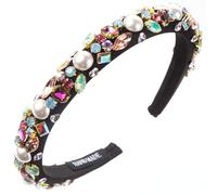 Saiyana Diadema elegante con detalles de perlas, tocado de fiesta de moda, diademas casuales, tocado para mujer, color negro