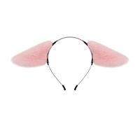 Saiyana Diademas con forma de oreja, hermosa diadema de fiesta, tocado de moda, diadema elástica para mujeres y niñas (rosa)