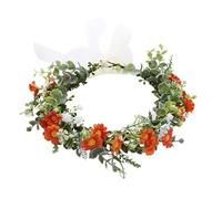 Saiyana Diademas para mujer, hojas de novia, coronas para bodas, fiestas, guirnaldas de hojas, guirnaldas para el pelo, hojas, sesión de fotos (naranja B)