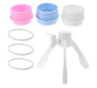 Saiyana Dispensador invertido de agua, soporte para botella de agua potable, dispensadores de agua mineral, material plástico de color blanco para mesa, soporte triangular para dispensador de bebidas