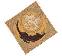 Saiyana Divinaciones Mantel Gatos Luna Patrón Astrología Carta Tarot Mantel Retablos Tela Divinidad Accesorios de Juego de Mesa