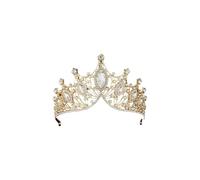 Saiyana Elegantes coronas de novia con diamantes de imitación para mujeres y niñas, diadema para fiestas, accesorios para bodas y especiales, Durchmesser: ca. 16cm, Aleación