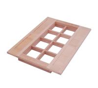 Saiyana Escala 1/12 Casas de muñecas sin pintar Marco de ventana Persianas de madera hechas a mano en miniatura Decoración del hogar Proyecto