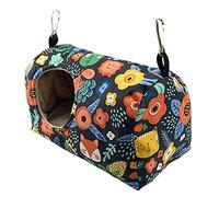 Saiyana Hamaca de nido de loro, tienda colgante Happy Snuggle para invierno, casa cálida para animales pequeños, escondite para hámsteres, periquitos, conures, pájaros, nido cálido, hamaca para jaula,