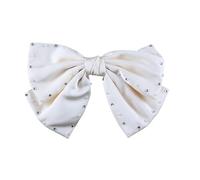 Saiyana Horquilla de novia con perlas para niñas, cinta de balletcore, lazo para desfiles, bailes, princesas, cabello (563 blanco)