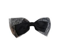 Saiyana Horquilla de novia con perlas para niñas, lazo de balletcore, lazo para desfiles, bailes de graduación, pelo (1251 negro)