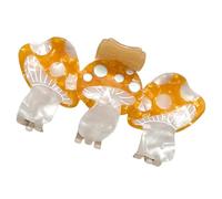 Saiyana Horquilla de pelo con lazo de hongos para mujeres y niñas, accesorio de moda para diferentes peinados (amarillo)