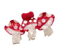 Saiyana Horquilla de pelo con lazo de hongos para mujeres y niñas, accesorio de moda para diferentes peinados (rojo)