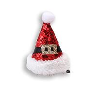Saiyana Horquilla para el pelo con lentejuelas de Navidad, gorro de Papá Noel, diseño de caricatura, cinturón, letras, horquillas para el pelo, accesorios para el pelo, diseño de mariposa,