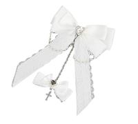 Saiyana Horquillas para el pelo para cosplay, de encaje de anime, con cadena, pinzas para el pelo de anime, para fiestas temáticas (blanco)