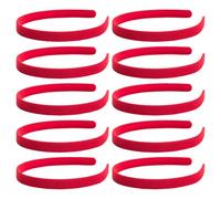 Saiyana Juego de 10 diademas de color liso para el pelo, color negro, para manualidades suaves