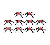 Saiyana Juego de 10 horquillas de araña de Halloween, para niños y adultos, horquillas laterales, pinzas para el pelo para mujer, laterales (rojo)