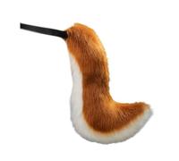 Saiyana Juego de accesorios para cosplay de gatos, diadema de pelo sintético, para fiesta de Halloween y eventos de disfraces (cola de zorro invertida, camello oscuro)