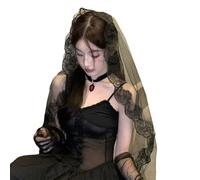 Saiyana Juego de velo de novia y guantes con cordones. Velo elegante para bodas y fiestas. Guantes para Ho