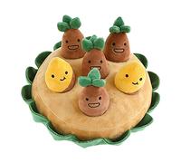 Saiyana Juguete de peluche para perros y mascotas, juguete de peluche para masticar verduras, tapete para perros para masticar cachorros, juguetes para perros pequeños