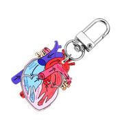 Saiyana Llavero de esquema de corazón acrílico resistente Regalo único de llavero humano para científicos y aquellos