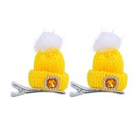 Saiyana Love Bobbles Pulchritude Horquillas para el pelo para niñas, horquillas suaves, estilo sombrero, para uso diario y fiestas (amarillo)