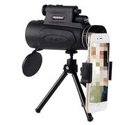 Saiyana Lupa, telescopio monocular de 100 x 90 pulgadas con soporte para teléfono y trípode, portátil, para monoculares al aire libre, para observación de pájaros
