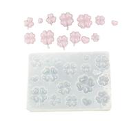 Saiyana Molde flexible de 4 hojas de hierba para hacer joyas de resina, apto para lavavajillas, seguro y simple, accesorios hechos a mano, molde de silicona, talla única, como se describe