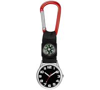 Saiyana Mosquetón de bolsillo con clip para deportes, senderismo, mochila, mosquetón, relojes con brújula, ligeros, con clip, relojes con clip, brújula, reloj de enfermera