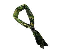 Saiyana Pañuelo floral con patrón occidental para mujer, bufanda cuadrada con cabeza de turbante punk, Verde Más Cinco, Der Schal ist ca. 55*55cm lang