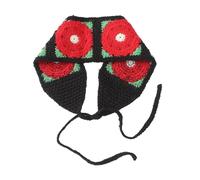 Saiyana Pañuelo para el pelo, diadema de flores, diadema de punto Cottagecore, para adultos, creativo, elegante, tocado (negro)