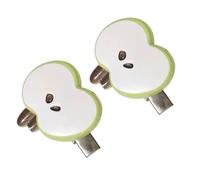 Saiyana Paquete de 2 horquillas de resina de pelo de frutas de dibujos animados para niñas niños uso diario mujeres accesorios de moda (verde)