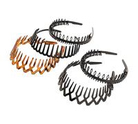 Saiyana Paquete de 5 diademas para el cabello con agarre de dientes no deslizantes para mujeres, niñas, hombres, múltiples usos, diseños de diadema