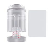 Saiyana Patrón de tamaño transformable, sello de uñas desmontable transparente con raspador giratorio, herramientas de estampado de uñas, kits de manicura de uñas, impresión de esmalte de uñas
