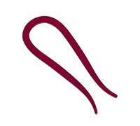 Saiyana Peine de pelo de cuerno de cabra en forma de U para mujeres updo. (Vino rojo helado)