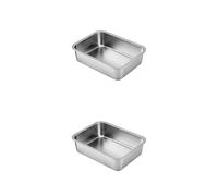 Saiyana Pet Supplies, caja de arena de acero inoxidable para gatos y conejos, control de olores, superficie lisa, antiadherente, fácil de limpiar, nunca se dobla a prueba de óxido