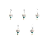 Saiyana Pet Supplies - Piedra de calcio para moler pájaros con campana, bloque de lava mineral, recorte de dientes, juguetes masticables para chinchilla, conejo, loro