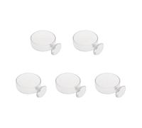 Saiyana Pet Supplies, plato de alimentación para camarones de acuario con ventosa, comedero inferior de vidrio transparente de 2.4 x 0.7 pulgadas, bandeja redonda