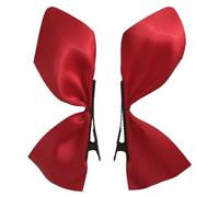 Saiyana Pinza de pelo de tela con lazo para mujer, fiesta, cumpleaños, carnavales, antideslizante, para cabello fino/grueso, 11 cm, 2 unidades, 1 paquete