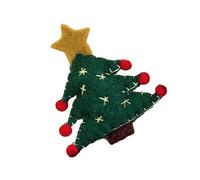 Saiyana Pinza de pelo realista para árbol de Navidad, bonito pasador plano para el pelo de Navidad, para ramos de flores (árbol de Navidad verde)