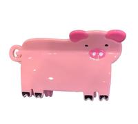 Saiyana Pinza para el pelo de animales de dibujos animados de acetato, pinza fuerte para estudiantes, para niños y adultos (cerdo rosa)