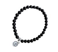 Saiyana Pulsera elástica de cuentas de oración con 33 cuentas de cristal para hombres y mujeres, regalo unisex, elástico, Misbaha, Perlendurchmesser 6mm, Umfang ca. 20cm, Vidrio/esmaltado