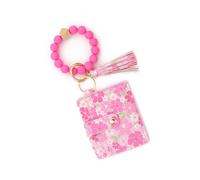 Saiyana Pulsera Llavero Monedero Tarjeta de Crédito Fino Monedero Brazalete Borlas para Mujeres y Niñas Regalo Tarjetero, D