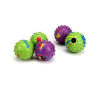 Saiyana S/for M/L Interactivo para juguete de goma suave para gatitos y cachorros, juguetes para mascotas de interior, sonido de chirping, juguetes de bola mullida para gatos de interior