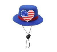 Saiyana Sombrero de carnaval con clip para el pelo para Independence Days Festival Small Top Patriótico Fiesta Sombrero de Fiesta para todas las edades (banda para mascotas, estilo 1)