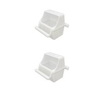 Saiyana Suministros para mascotas, comederos colgantes para pájaros para jaula, contenedor de alimentos de plástico de gran capacidad con percha para pinza, cacatúa, periquito