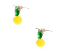 Saiyana Suministros para mascotas, mascota para gato, bola de plumas, juguete interactivo para mascotas para gatos gatitos al aire libre interactivo para jugar a buscar