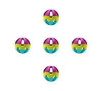 Saiyana Suministros para mascotas, pelota de juguete para gato con campanas, juguete interactivo para mascotas, bolas huecas coloridas, juguete para perro, hámster, chinchillas, gatitos