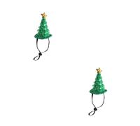 Saiyana Suministros para mascotas, sombrero de Navidad para mascotas, bonito sombrero con forma de árbol de Navidad para perros, gatos, suministros de disfraces, bonito sombrero de invierno, accesorio