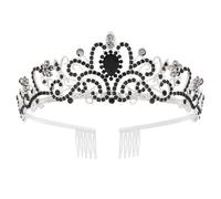 Saiyana Tiaras de diamantes de imitación para mujeres y niñas, elegantes coronas con peine para accesorios de pelo de boda y fiestas, 13 5, Aleación