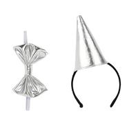 Saiyana Tin Man Diadema Bowtie Roleplay Accesorios de disfraz para Halloween - Fiestas temáticas Adultos Unisex Ajustable (Juego de 2)