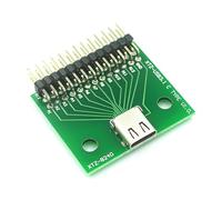 Saiyana Tipo C USB3.1 PCB Test Board 24P Hembra Con Serie De Pines Para Pruebas Rápidas De Datos