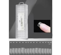 Saiyana Uñas postizas, 300 unidades/bolsa, puntas de uñas extra rectas, largas, cuadradas, ataúd, uñas postizas curvadas en C, uñas postizas de ABS, manicura de salón de manicura, herramientas de arte